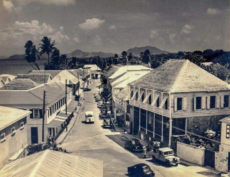 Old photo of Charlestown Nevis