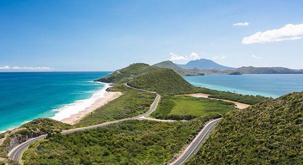 St Kitts Southeast Peninsular with Nevis in the background