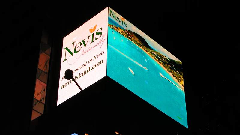 Times Square - Nevis Naturally Ad 